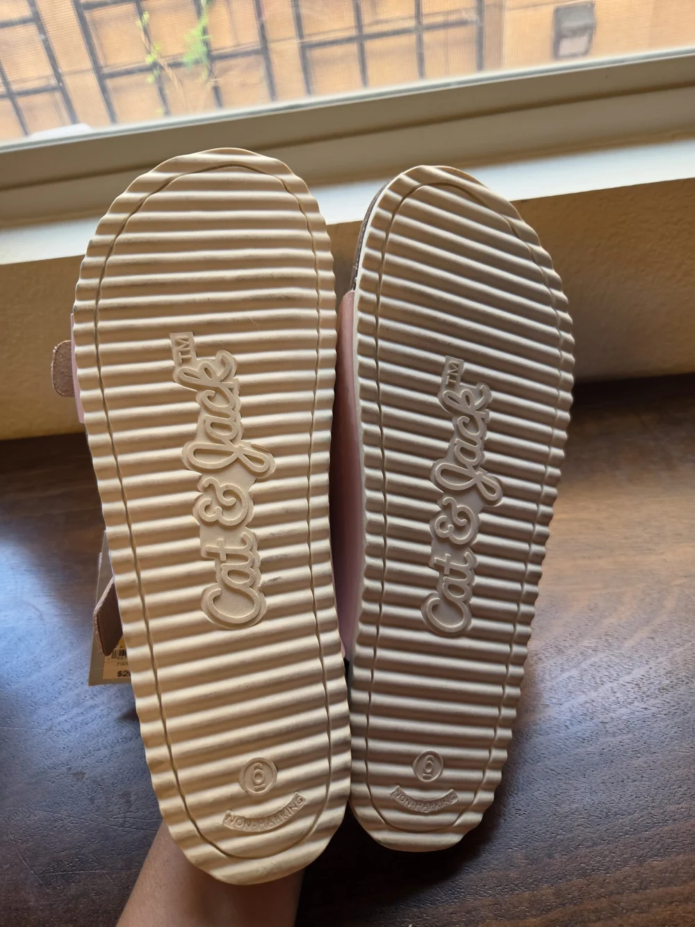 Cat & Jack Kids' Pink Buckle Slide Sandals - Size 6